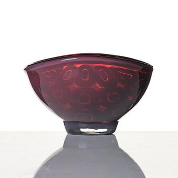 Sven Palmqvist, a "double" ravenna glass bowl, Orrefors 1953, no 530.