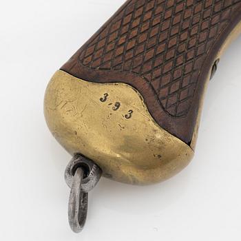A Swedish rifled percussion pistol 1850 pattern.
