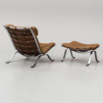 A 'Ari' easy chair and ottoman by Arne Norell.