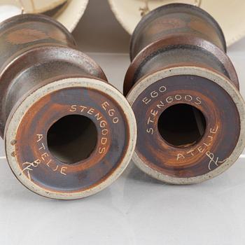 Table lamps a pair, Bruno Karlsson, Ego Stoneware Studio.