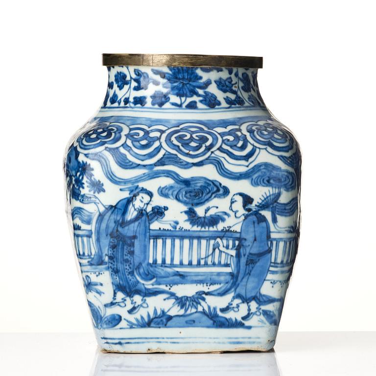 Kruka, porslin. Mingdynastin, Wanli (1572-1620).