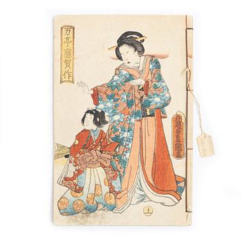 Utagawa Kunisada (Toyokuni III), Album with woodblock prints, 19th century.