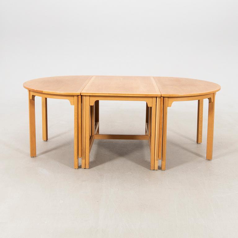 Børge Mogensen, gateleg table and two demilune tables, Karl Andersson & Söner, late 20th century.