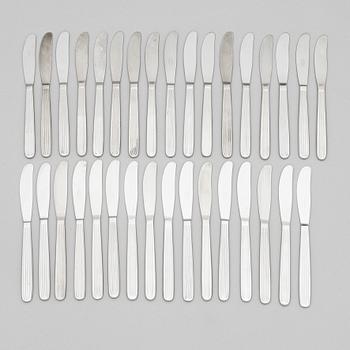 Kaj Franck, bestickserie, 220 st, rostfritt stål, "Scandia", Hackman Sorsakoski. Formgiven 1952.