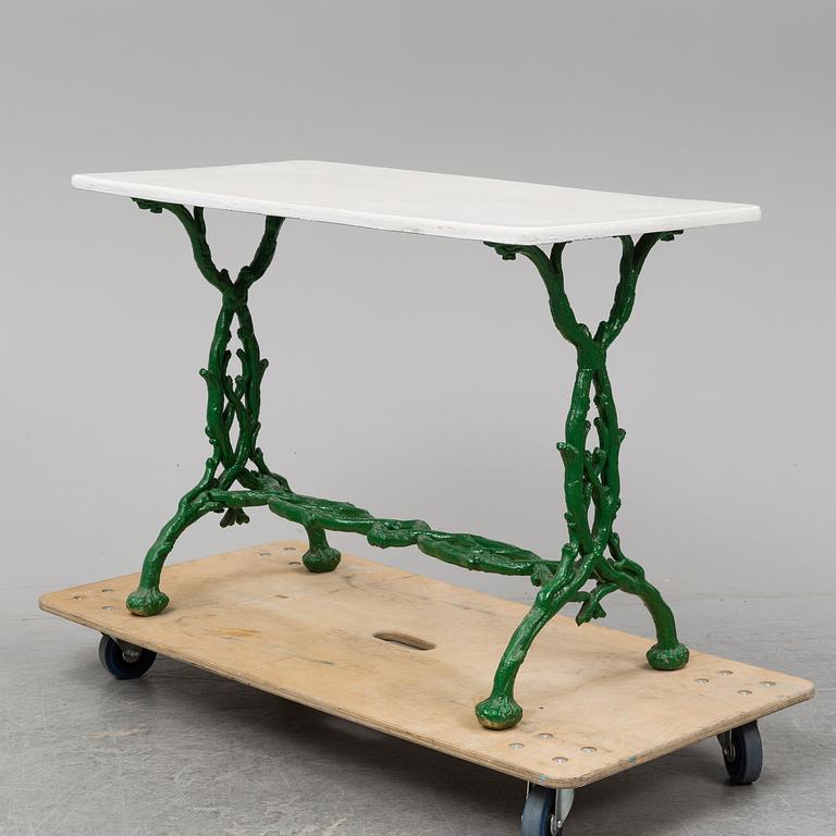 An early 20th Century cast iron garden table.