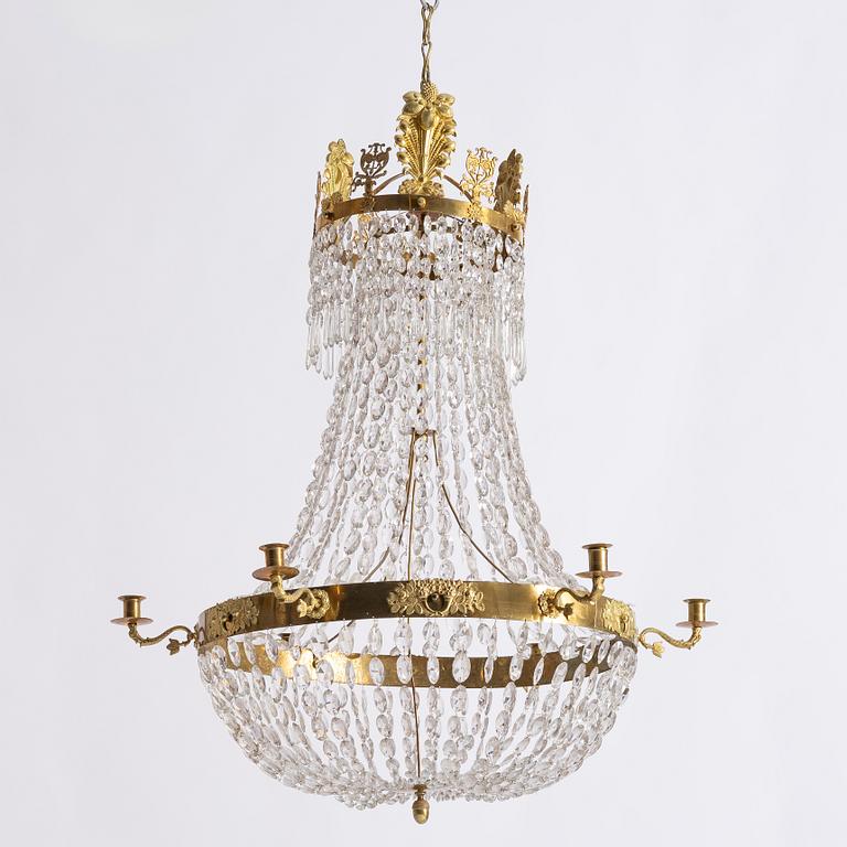 Chandelier. Karl Johan, first half of the 19th century.