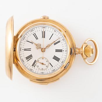 Fickur, savonett, repeter, kronograf, 53 mm.