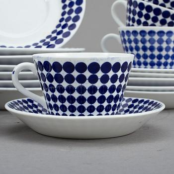 TE-samt KAFFESERVIS, 11 + 1+2, "Adam", Stig Lindberg, Gustavsberg, 1960-tal.