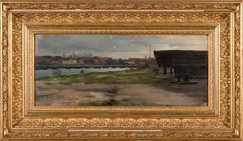 Victor Westerholm, öljy levylle, signeerattu ja päivätty 1879.