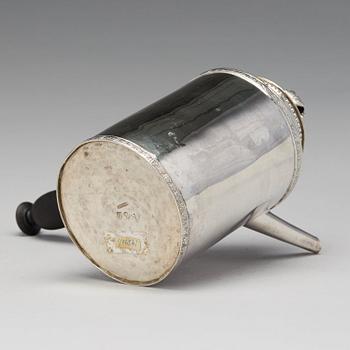 Erik Lemon, kaffekanna, silver, Uppsala 1782. Gustaviansk.