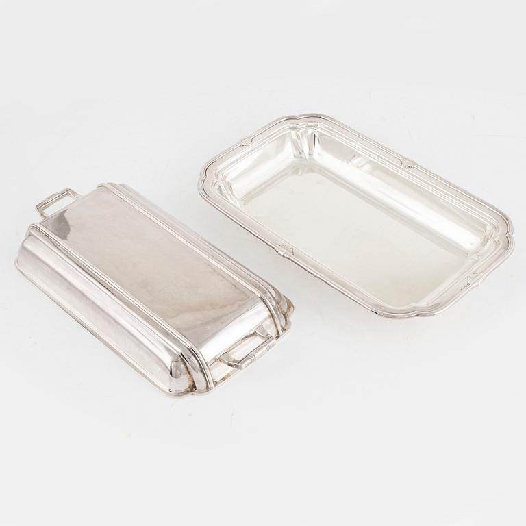 An English Silver Art Déco Entrée Dish, Mappin & Webb, Art Deco, Sheffield 1937.