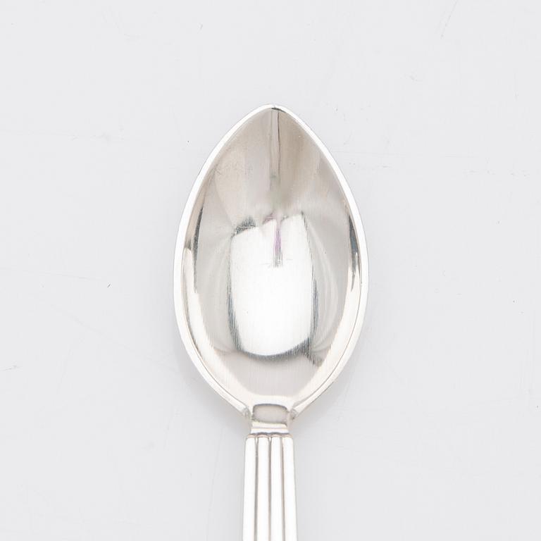 Georg Jensen, kaffeskedar, 11 st, sterling silver, modell "Bernadotte", design Sigvard Bernadotte, Köpenhamn, Danmark.
