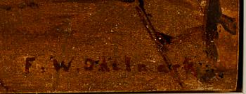 FRANS WILHELM ODELMARK, olja på pannå, signerad.