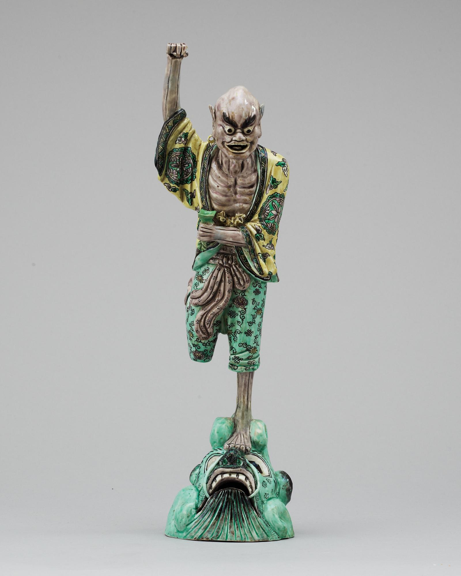 A kangxi style figurine, Qing Dynasty 19th cent.