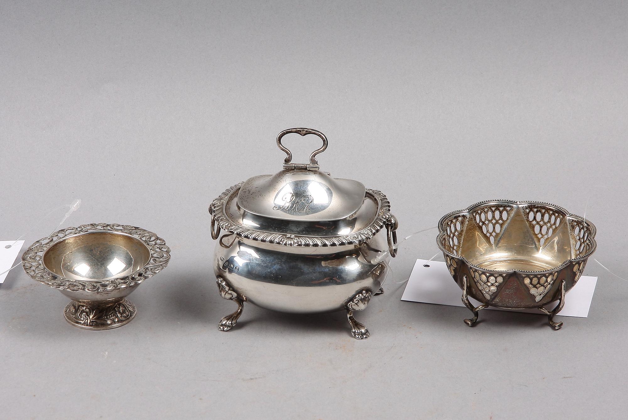 PARTI SILVER, 3 delar, bl a Birmingham, ca 250 g.