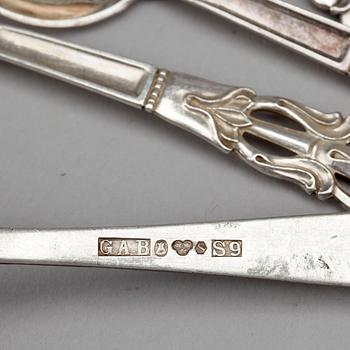 PARTI SILVER, 26 delar, Totalvikt ca559g.