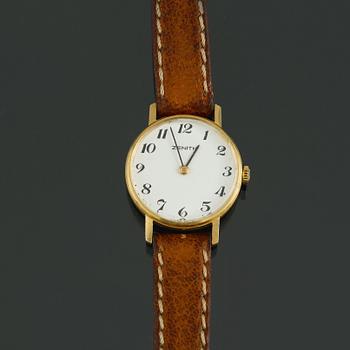 ARMBANDSUR, dam, 18 k guld, Zenith, 1900-talets andra hälft. Total vikt ca 17 g.