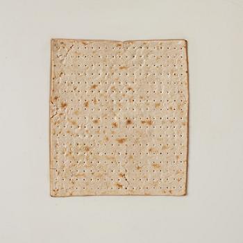 Helen Marten, vacuum formed matzoh cracker, ABS plastic, stainless steel. 2010.