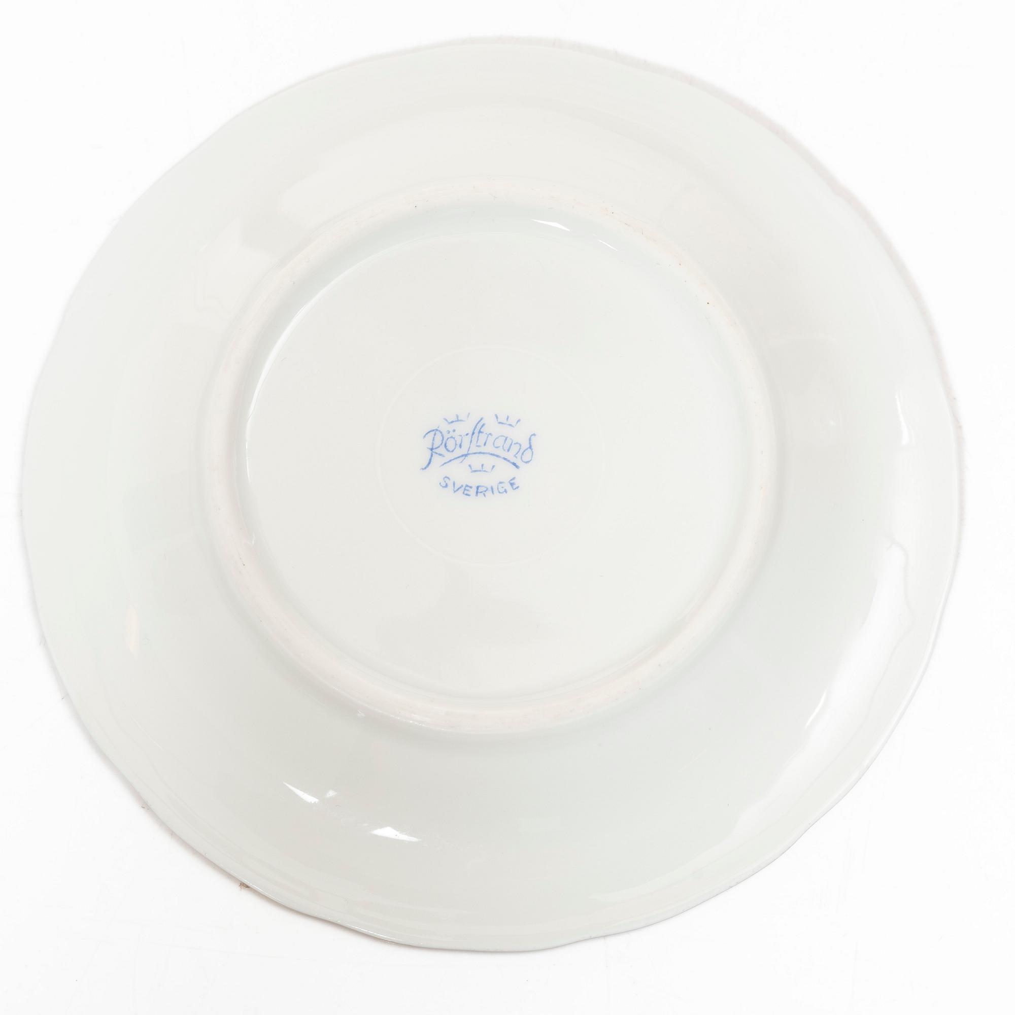 Rörstrand, cremekoppar med fat, 12 st.