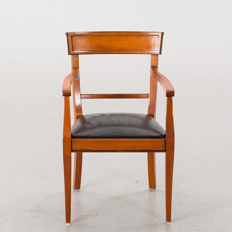 A FRANCE WRITING DESK AND A CHAIR FROM GRANGE.