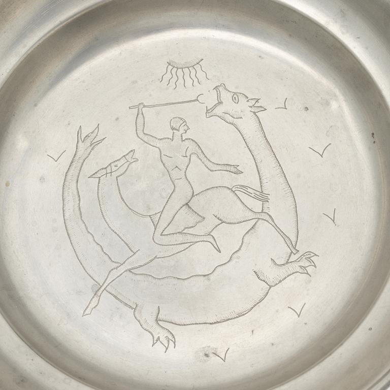 Firma Svenskt Tenn, a pewter bowl, Stockholm 1930.