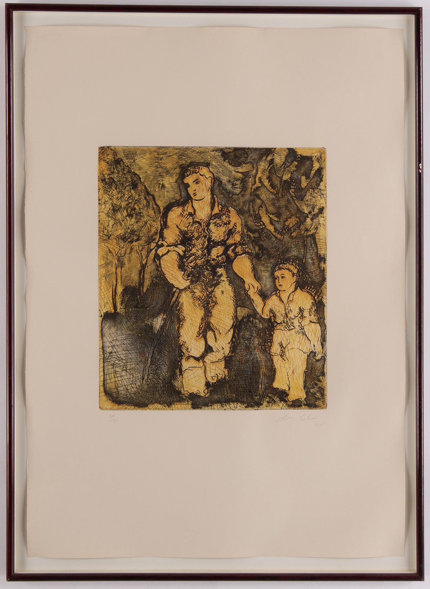 Sandro Chia, etsching in colours and aquatint, 1985, 30/50.