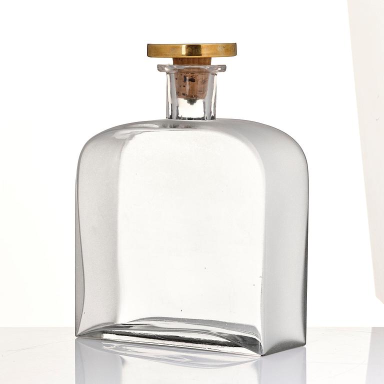 Firma Svenskt Tenn, flaska, med propp av Björn Trägårdh, 1930-tal.