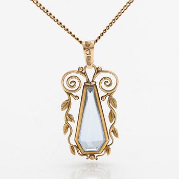 A 14K gold and synthetic spinel necklace. Salonius, Helsinki.