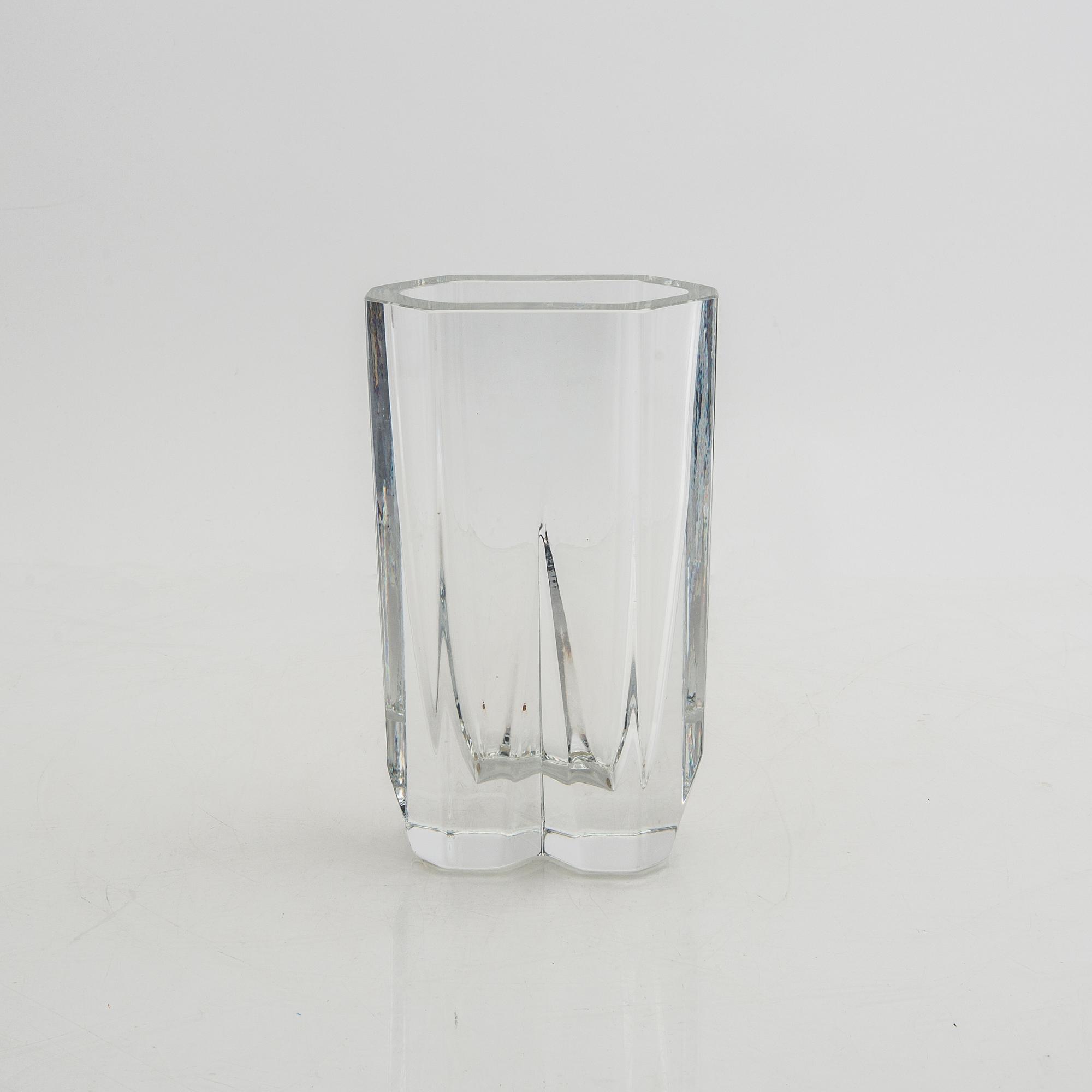 Bengt Edenfalk,  a set of two signed glass vases  and one signed Orrefors.