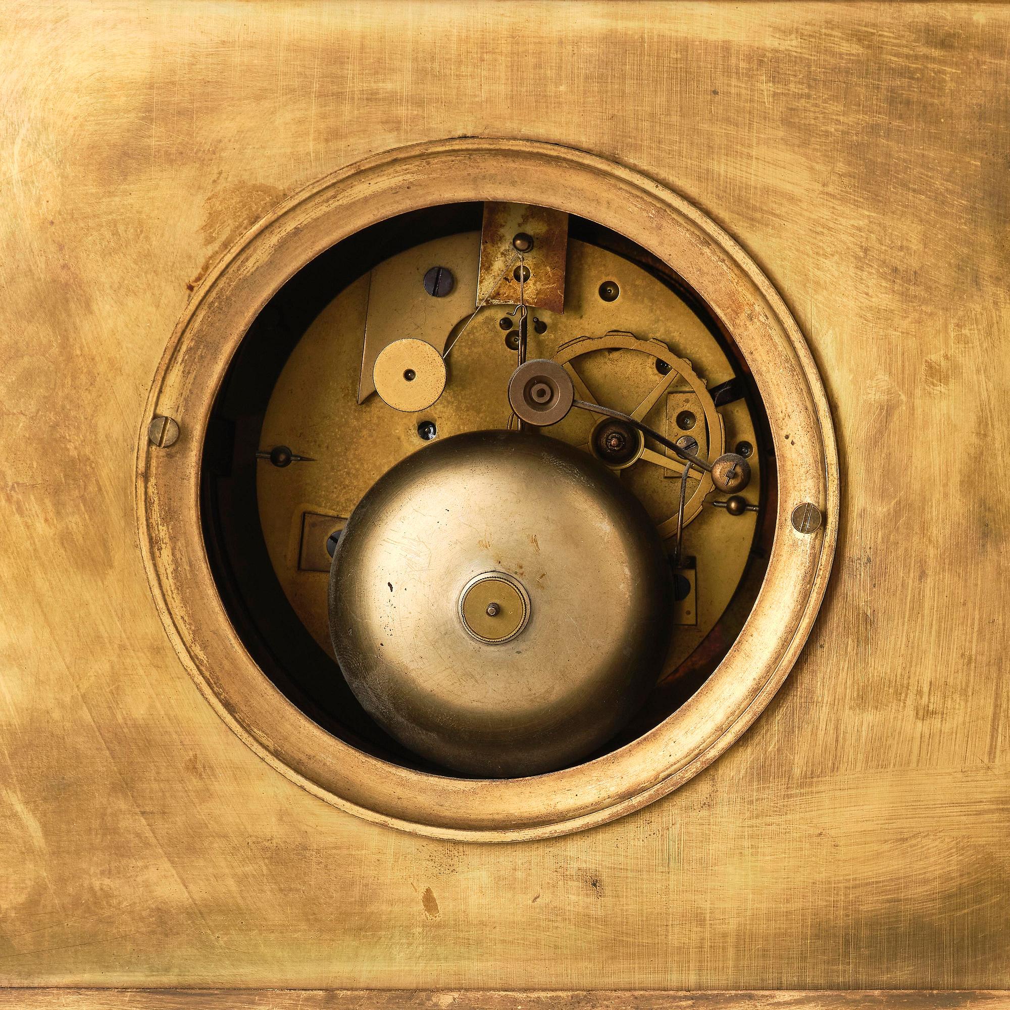 A sculptural ormolu mantel clock after b. E. Fogelberg, Paris, mid 19th century.