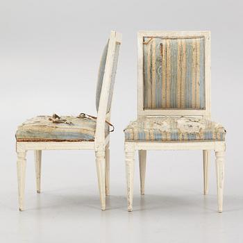 A pair of Gustavian chairs, late 18th Century.