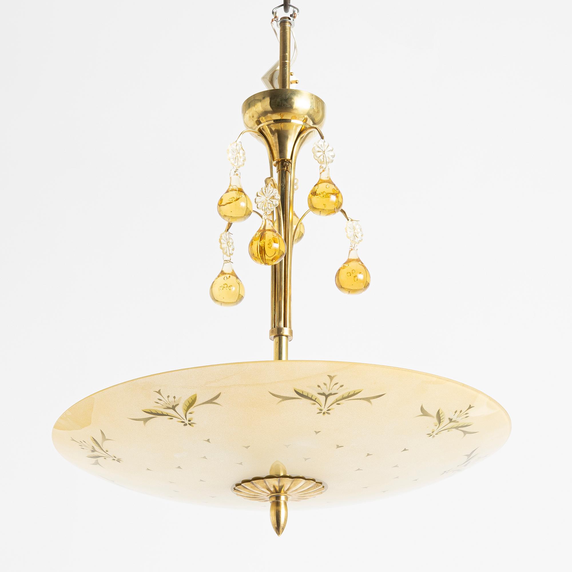 A ceiling lamp, Swedish Modern, 1940s.
