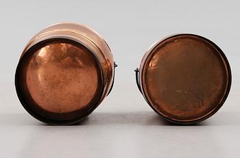 HINKAR, 2 st, koppar, 1800-/1900-tal.