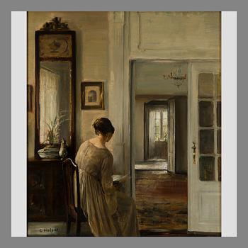 CARL HOLSOE, LÄSESTUND (KONSTNÄRENS FRU).
