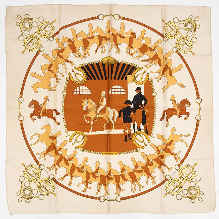 Hermès, a 'Manège' silk scarf.