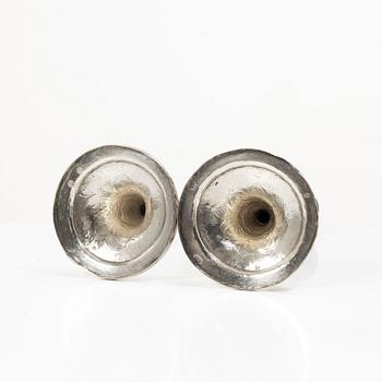 Candlesticks, a pair, silver, Prague, 1817.