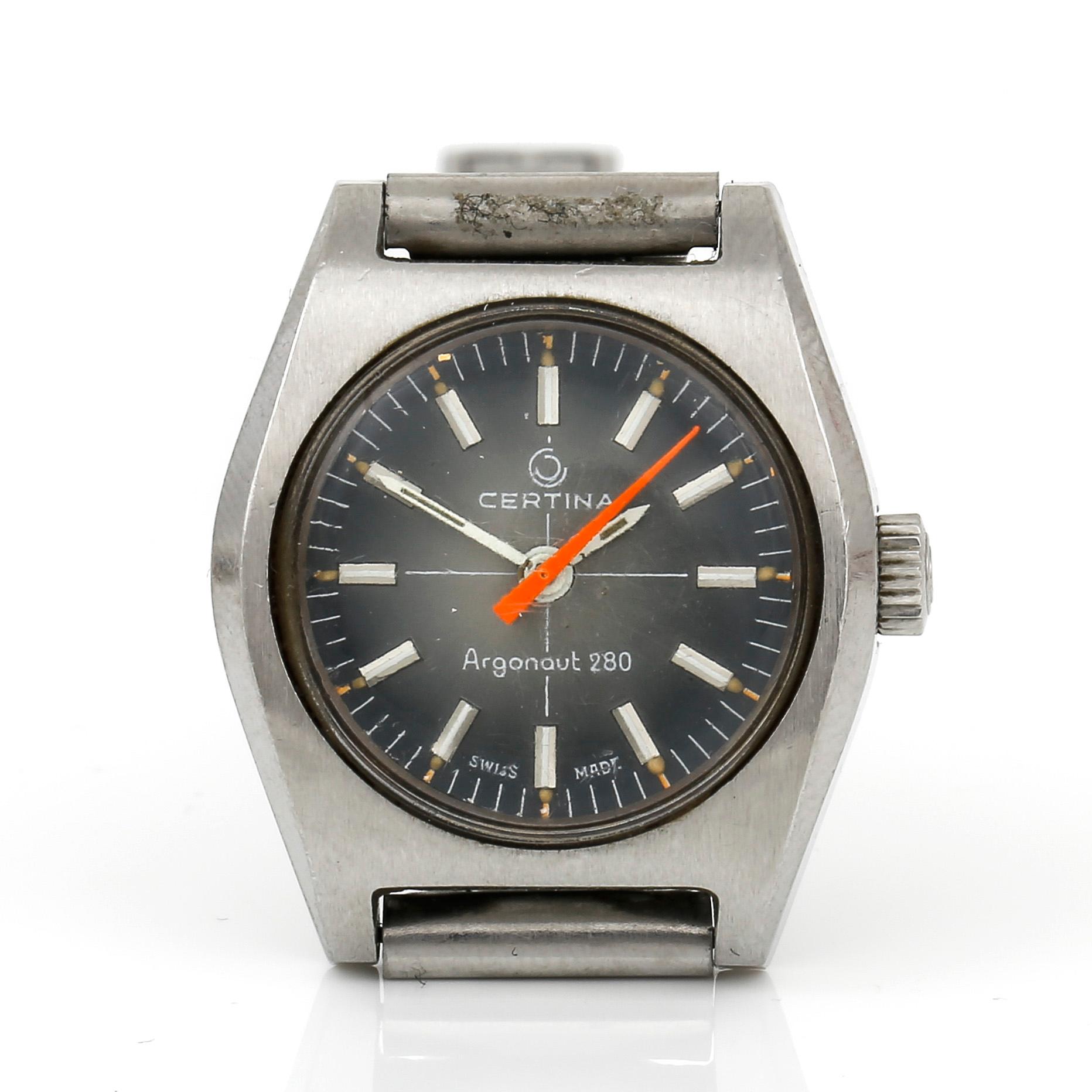 ARMBANDSUR, stål, "Argonaut 280", Certina, 1900-talets andra hälft.