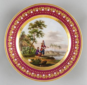 A set of 20 French Empire dessert dishes. (20).