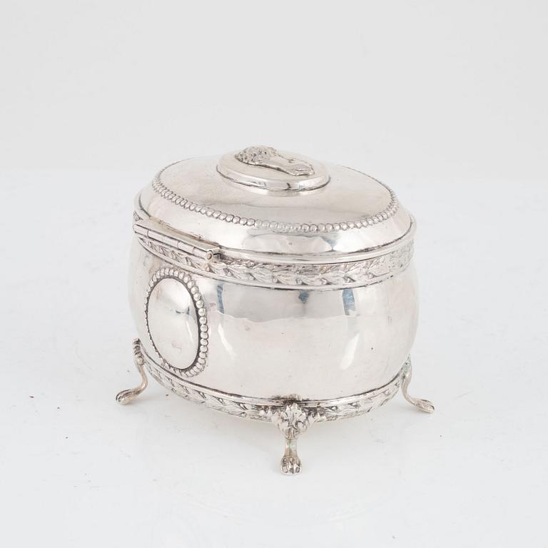 Adolf Mayer, sockerskrin, silver, empirestil, Frankfurt, Tyskland, 1900-talets början.