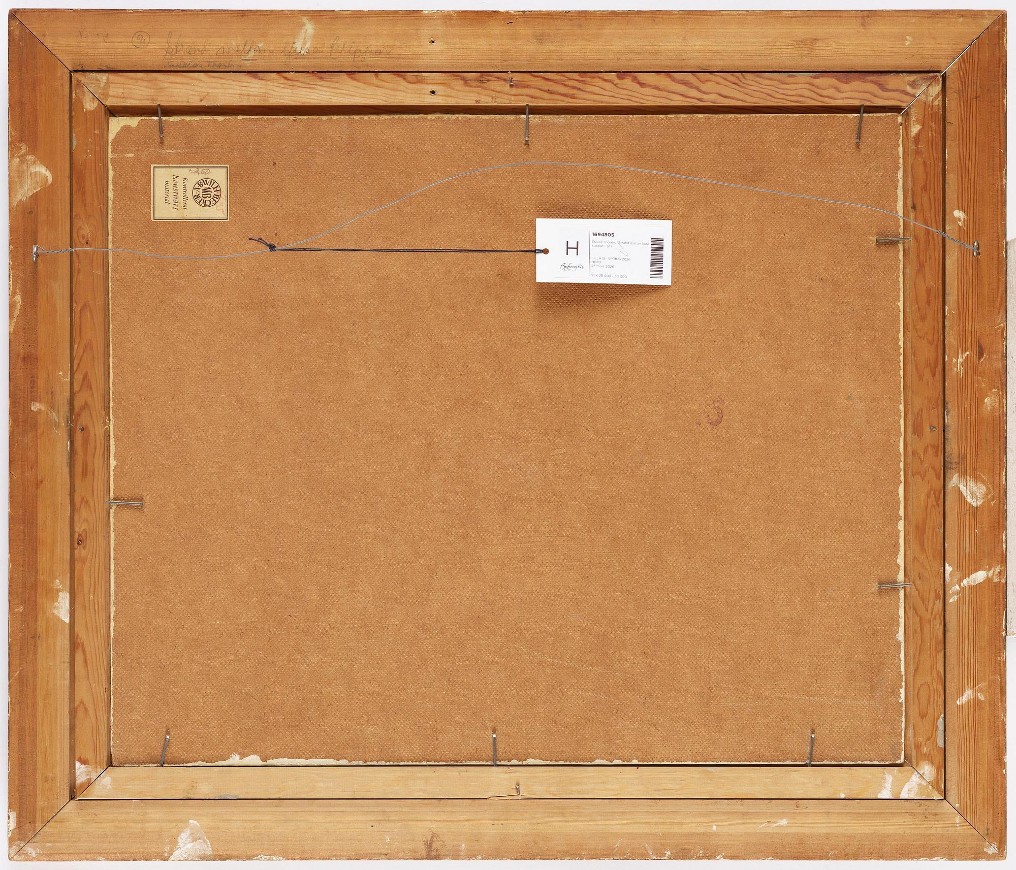 Esaias Thorén, "Strand mellan ljusa klippor".