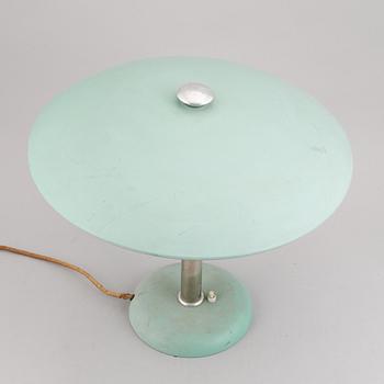 Bordslampa, funkis, Metallwerke Schröder Lobenstein, Tyskland, 1930-tal.