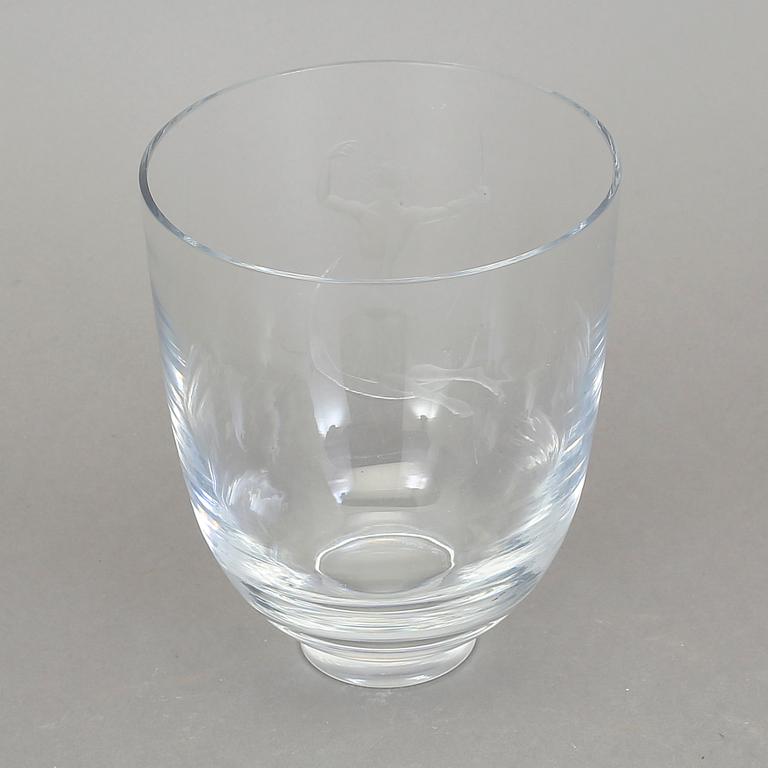 VAS, glas, Vicke Lindstrand, Orrefors, 1935.