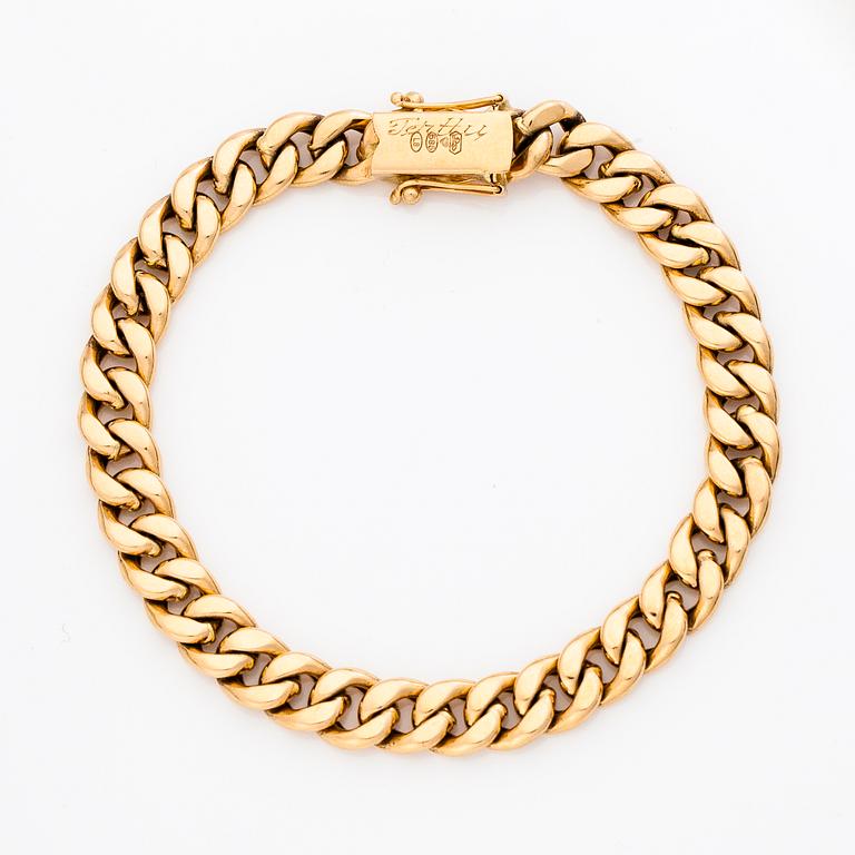 RANNEKORU, 14K kultaa, panssariketju, Kultakeskus Oy, Hämeenlinna 1988.