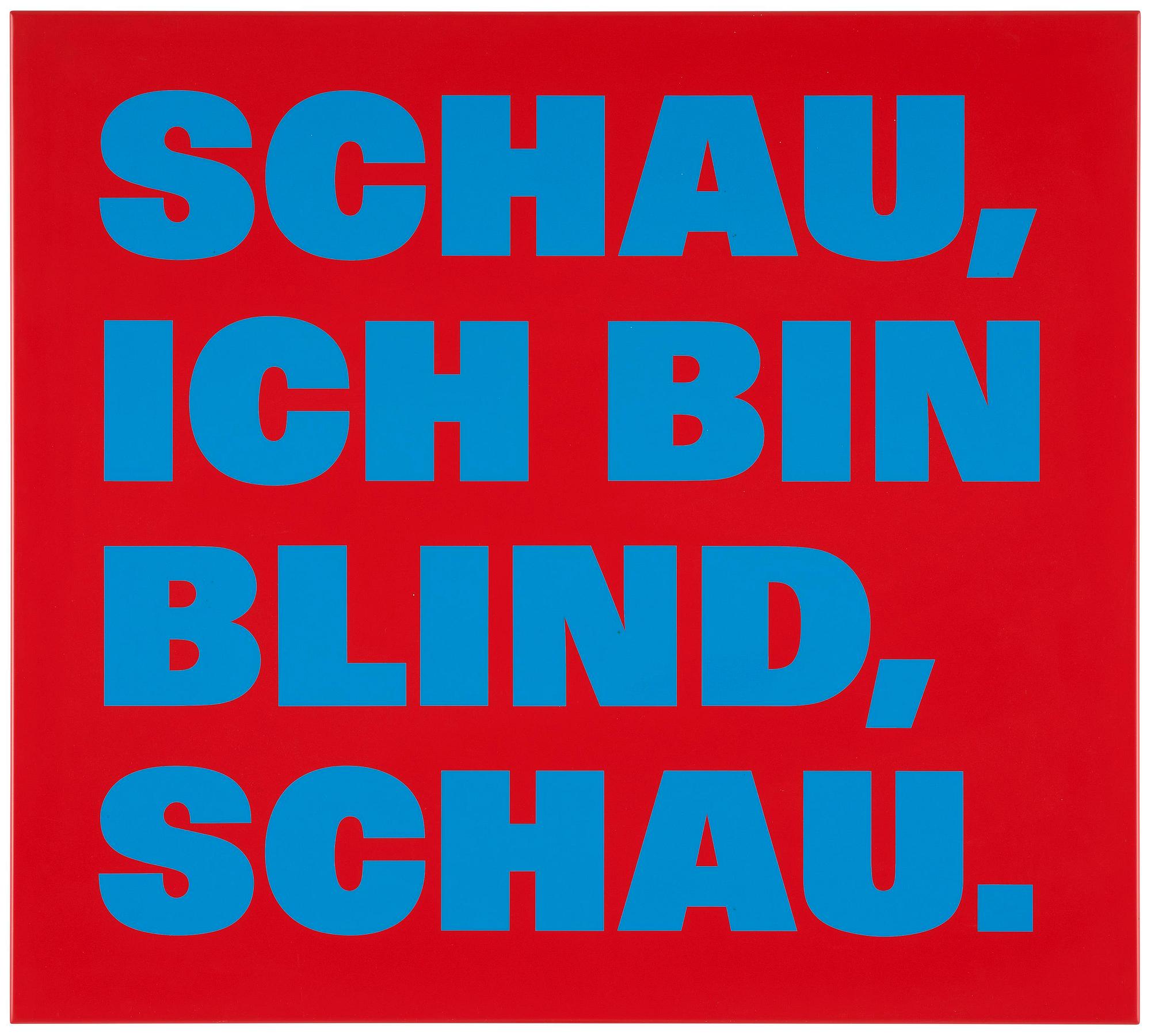 Rémy Zaugg, "SCHAU, ICH BIN BLIND, SCHAU".