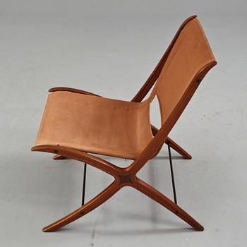 FÅTÖLJ, "The X-Chair", Peter Hvidt, Ola Molgaard-Nielsen, 1950/60-tal.