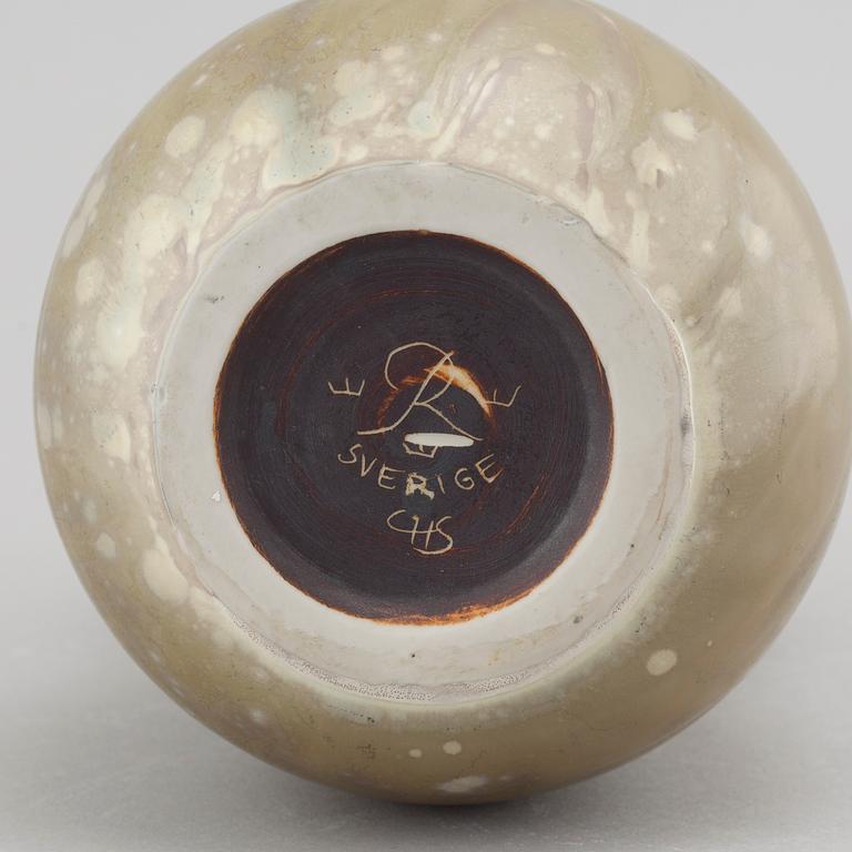 a stoneware vase for Rörstrand, signed CHS.