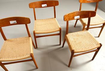 STOLAR, 4 st, "CH 23", Hans J. Wegner, Carl Hansen.