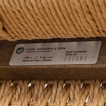 Hans J. Wegner, Six "Spisestolen" chairs/CH23, Carl Hansen & Søn, Denmark, contemporary production.