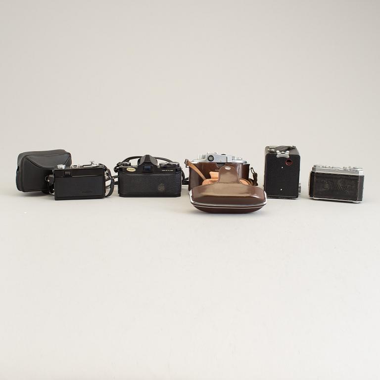 Ricoh 500G, Kodak Retina, Minolta A2, Six -20 Brownie E, Pentax Asahi,