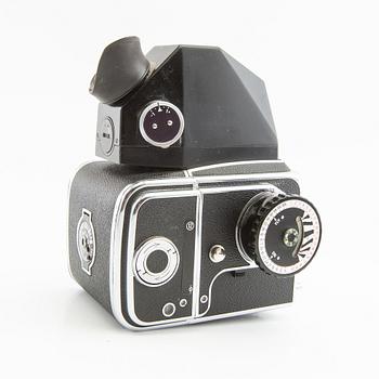 Hasselblad 500 C/M camera with lens and accessories.
